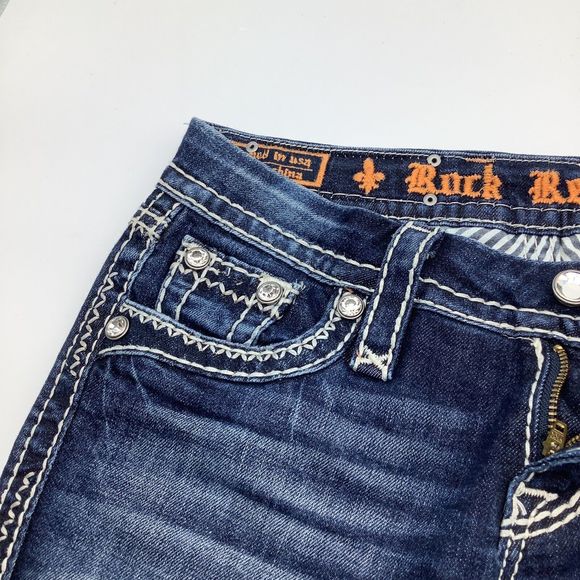 Rock Revival Womens Donna Boot Denim Jeans Blue Size 25 - Picture 6 of 12